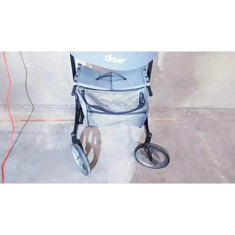 Drive Medical Nitro Aluminum Rollator Walker 10" Casters, Black & White Rollator Walker, second-hand product photo 10