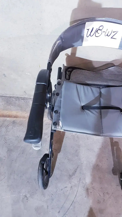Drive Medical Nitro Aluminum Rollator Walker 10" Casters, Black & White Rollator Walker, second-hand product photo 3