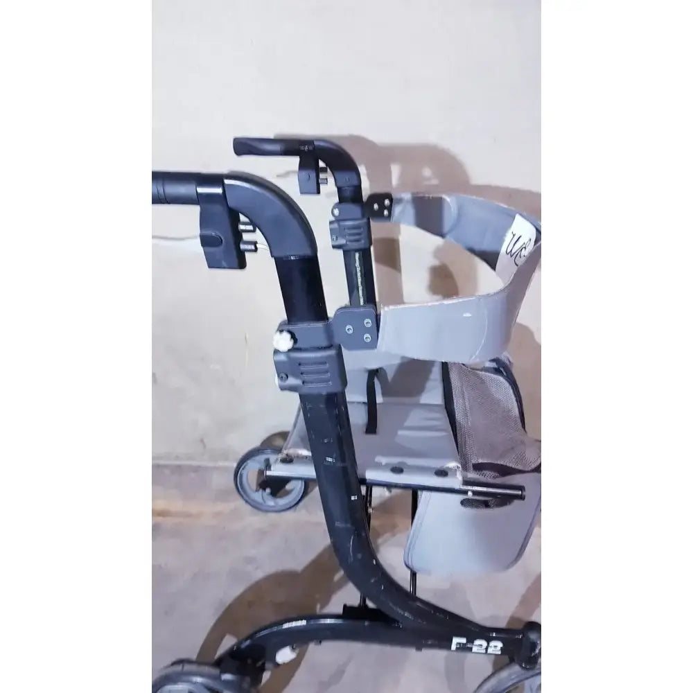 Drive Medical Nitro Aluminum Rollator Walker 10" Casters, Black & White Rollator Walker, second-hand product photo 8
