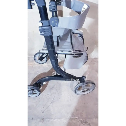 Drive Medical Nitro Aluminum Rollator Walker 10" Casters, Black & White Rollator Walker, second-hand product photo 7
