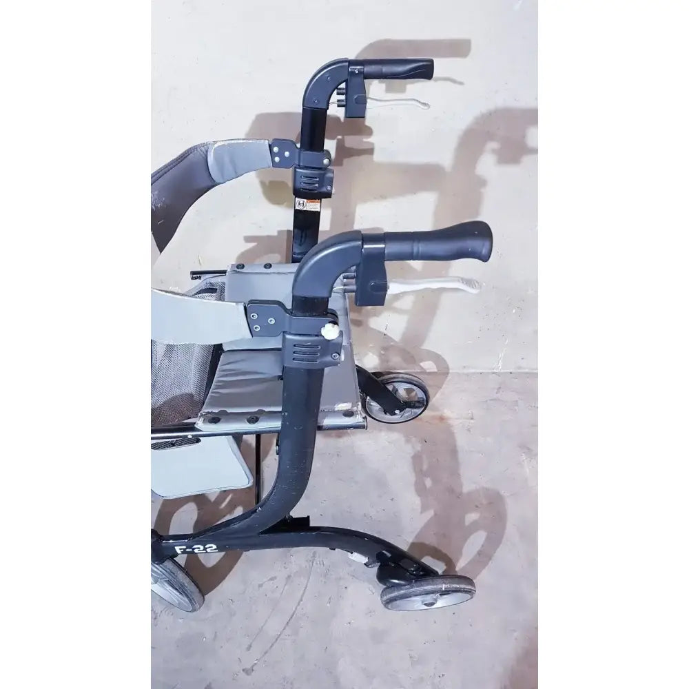 Drive Medical Nitro Aluminum Rollator Walker 10" Casters, Black & White Rollator Walker, second-hand product photo 13