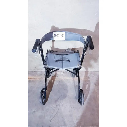 Drive Medical Nitro Aluminum Rollator Walker 10" Casters, Black & White Rollator Walker, second-hand product photo 1