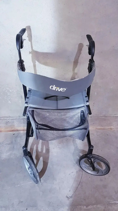 Drive Medical Nitro Aluminum Rollator Walker 10" Casters, Black & White Rollator Walker, second-hand product photo 9