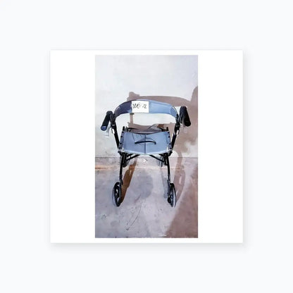 Drive Medical Nitro Aluminum Rollator Walker 10" Casters, Black & White Rollator Walker, second-hand product photo 1