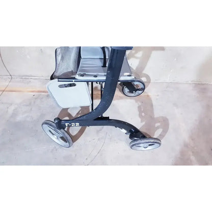 Drive Medical Nitro Aluminum Rollator Walker 10" Casters, Black & White Rollator Walker, second-hand product photo 14