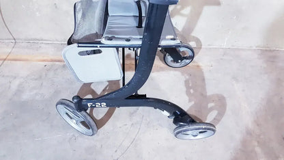 Drive Medical Nitro Aluminum Rollator Walker 10" Casters, Black & White Rollator Walker, second-hand product photo 14