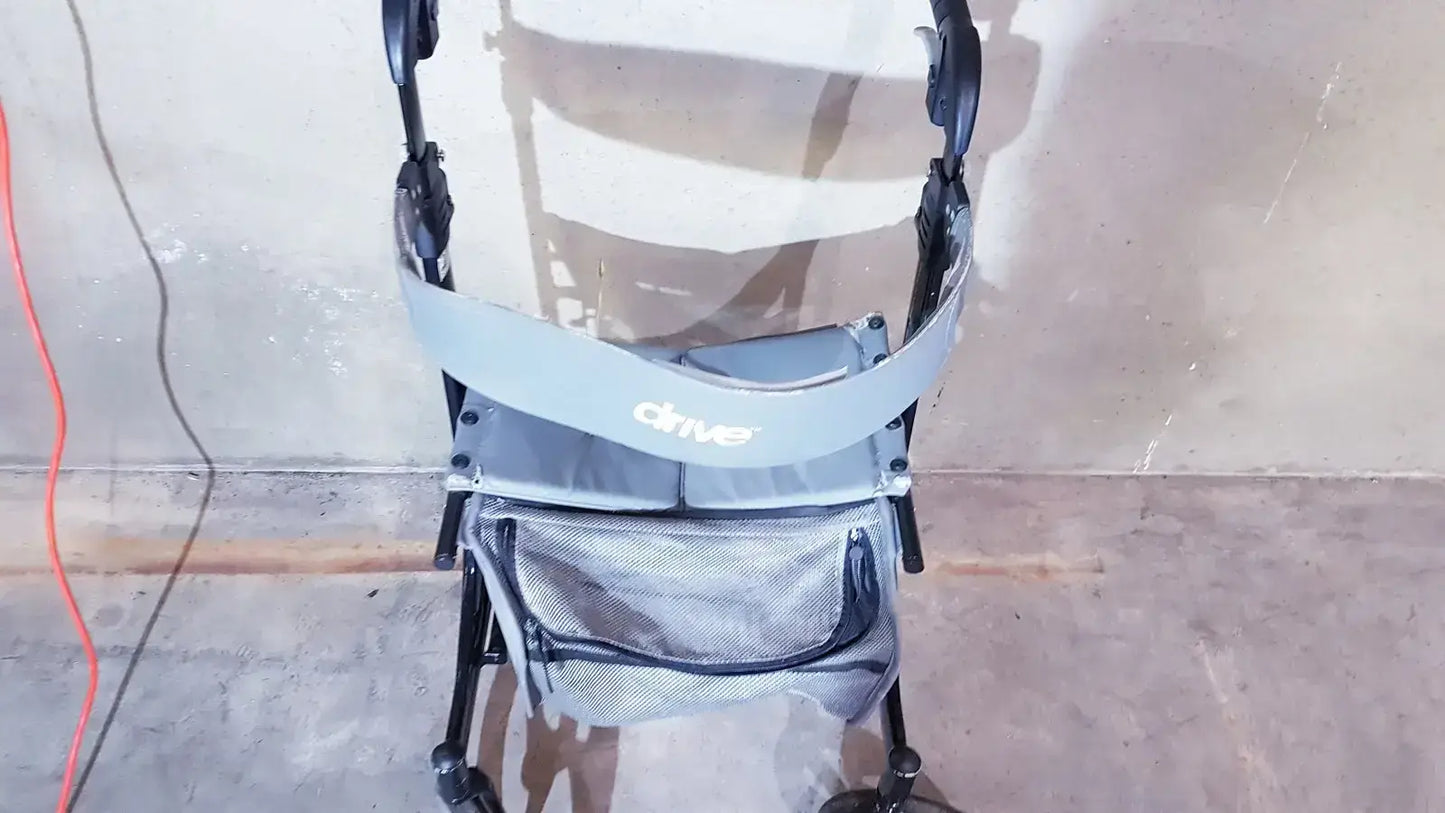 Drive Medical Nitro Aluminum Rollator Walker 10" Casters, Black & White Rollator Walker, second-hand product photo 11