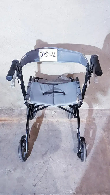 Drive Medical Nitro Aluminum Rollator Walker 10" Casters, Black & White Rollator Walker, second-hand product photo 1