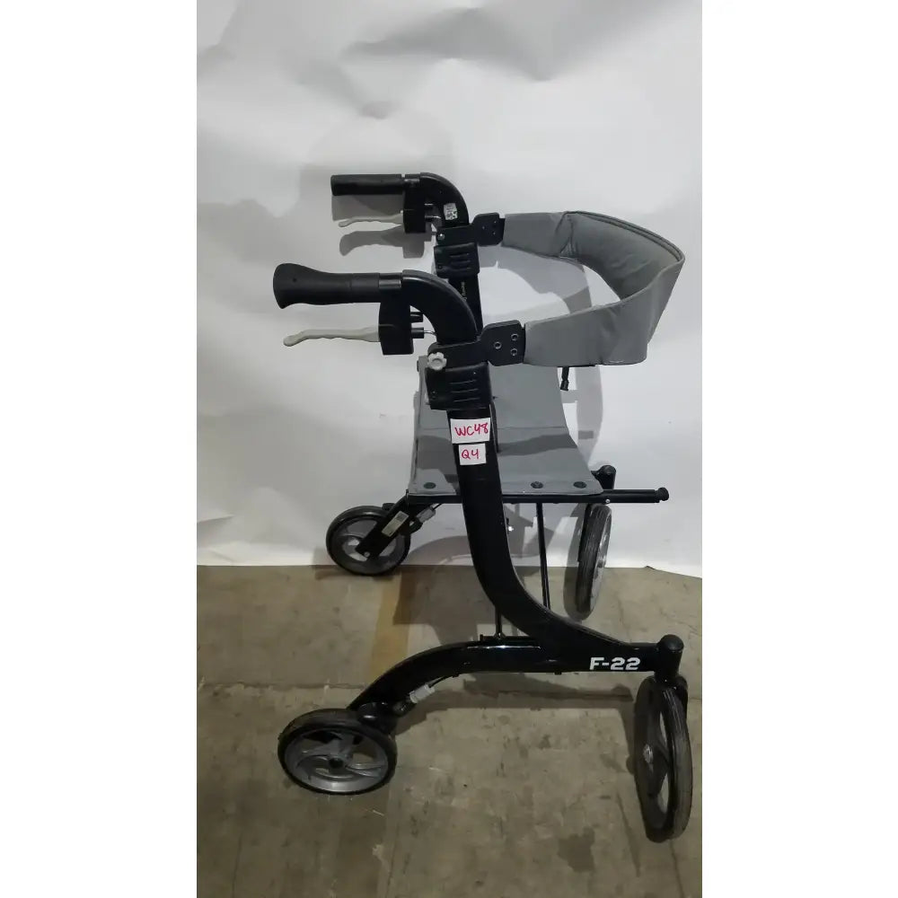 Reuse Medical Equipment Drive Medical Nitro Euro Rollator Tall Folding Walker 10266BK-T GRAY Adult Seat Walkers, second-hand product photo 1