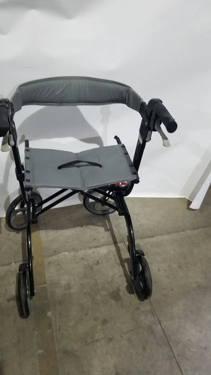 Reuse Medical Equipment Drive Medical Nitro Euro Rollator Tall Folding Walker 10266BK-T GRAY Adult Seat Walkers, second-hand product photo 10