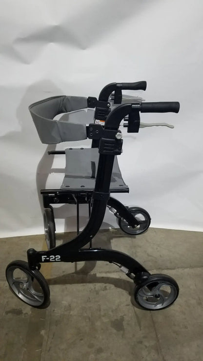 Reuse Medical Equipment Drive Medical Nitro Euro Rollator Tall Folding Walker 10266BK-T GRAY Adult Seat Walkers, second-hand product photo 5