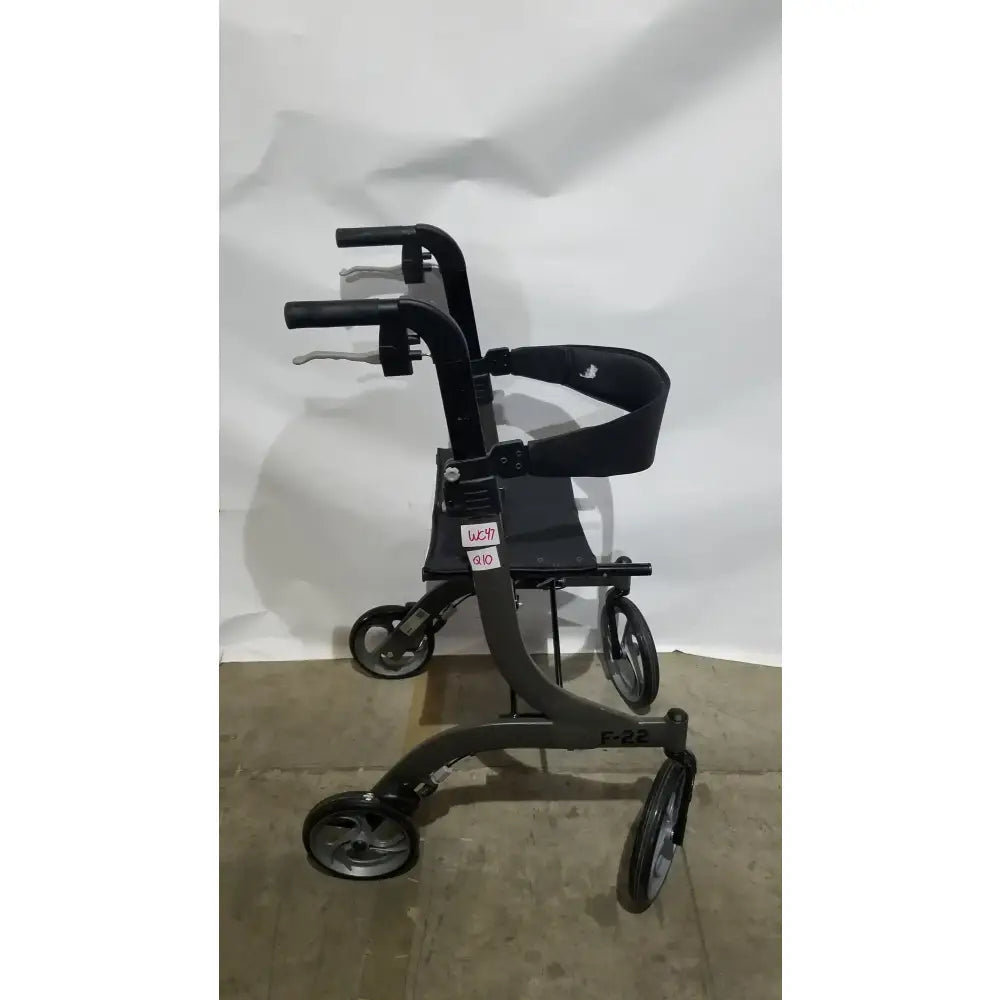 Reuse Medical Equipment Drive Medical Nitro Folding Rollator Walker - Black Frame with Padded Seat Walkers, second-hand product photo 2