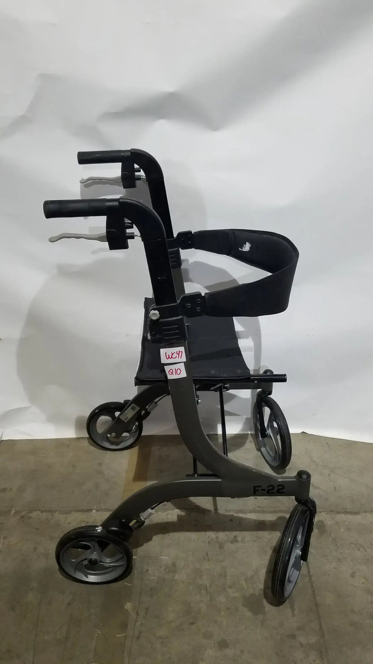 Reuse Medical Equipment Drive Medical Nitro Folding Rollator Walker - Black Frame with Padded Seat Walkers, second-hand product photo 1