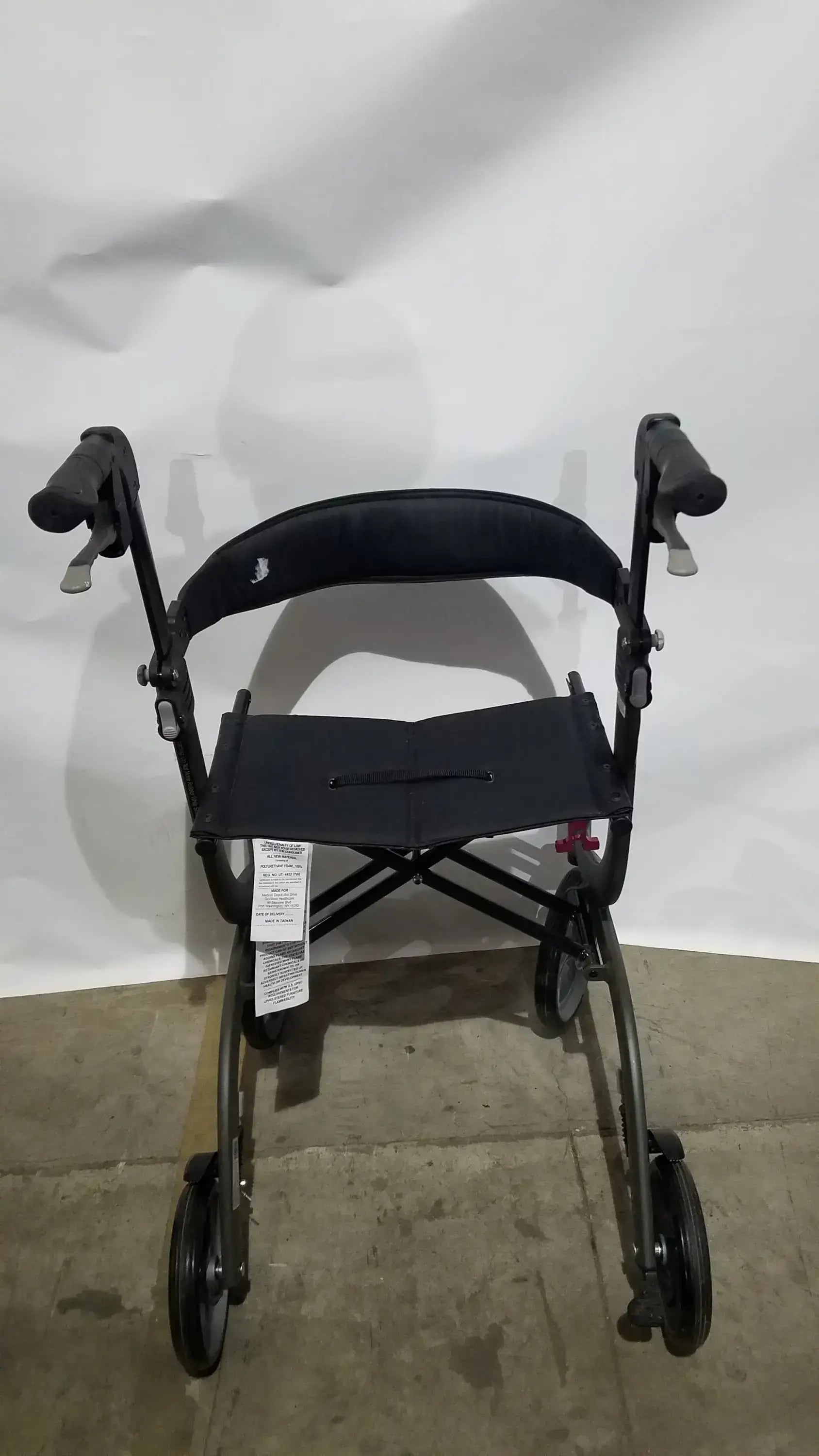 Reuse Medical Equipment Drive Medical Nitro Folding Rollator Walker - Black Frame with Padded Seat Walkers, second-hand product photo 18