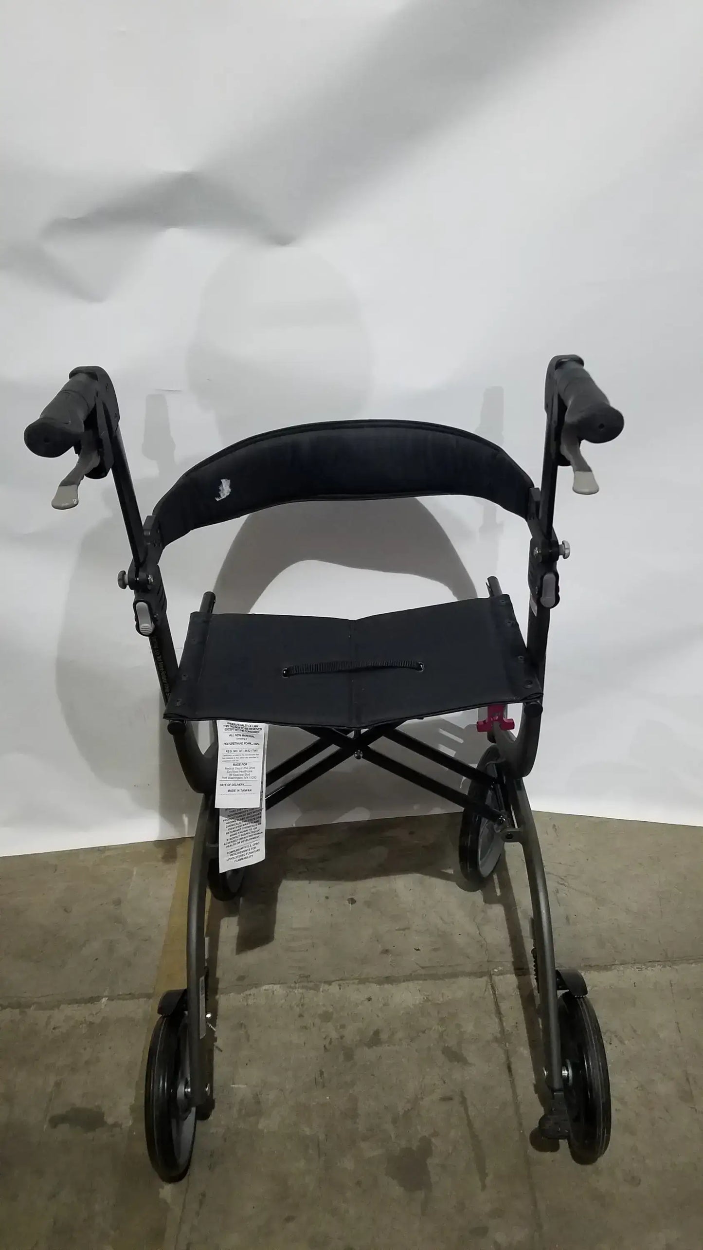 Reuse Medical Equipment Drive Medical Nitro Folding Rollator Walker - Black Frame with Padded Seat Walkers, second-hand product photo 18
