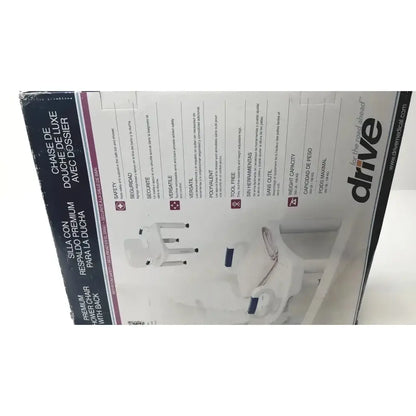 Drive Medical Premium Series Shower Chair with Back and Arms - NEW OPEN BOX Shower Chair, new product photo 3