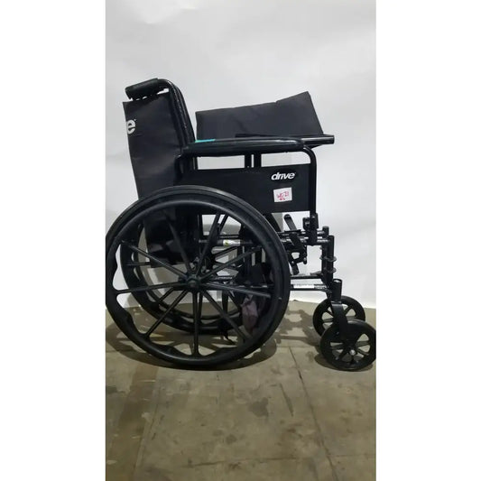 Reuse Medical Equipment Drive Medical Silver Sport 2 Folding Wheelchair Lightweight Black Seat Wheelchairs, second-hand product photo 1