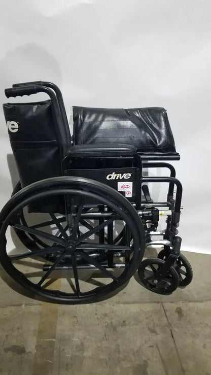 Reuse Medical Equipment Drive Medical Silver Sport 2 Folding Wheelchair Lightweight Black Cushion Seat Wheelchairs, second-hand product photo 1