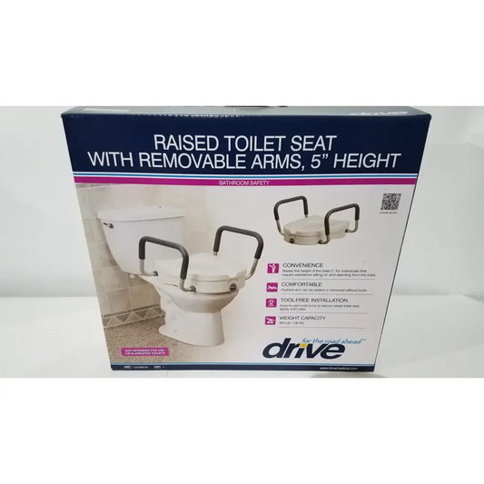 Reuse Medical DRIVE Raised Toilet Seat 5" Height with Removable Arms RTL12027RA Centrifuge Tubes, second-hand product photo 1