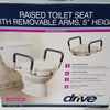 DRIVE Raised Toilet Seat 5" Height with Removable Arms RTL12027RA
