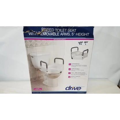 Reuse Medical Drive RTL12027RA Raised Toilet Seat with Removable Arms – Drive Medical Centrifuge Tubes, second-hand product photo 1