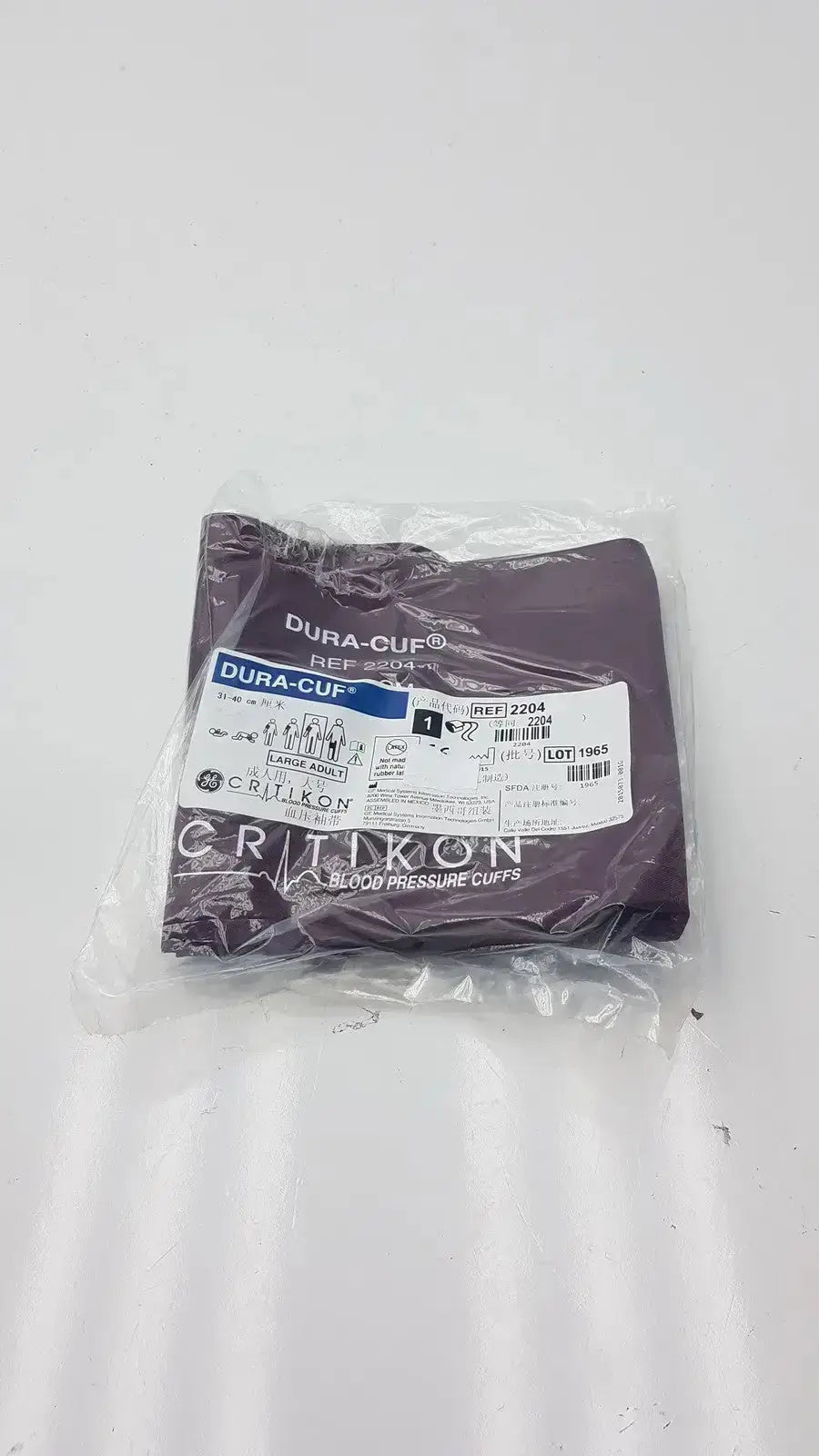 Critikon Dura Cuff Critikon Blood Pressure Cuff Model 2204 Blood Pressure Cuff, second-hand product photo 1