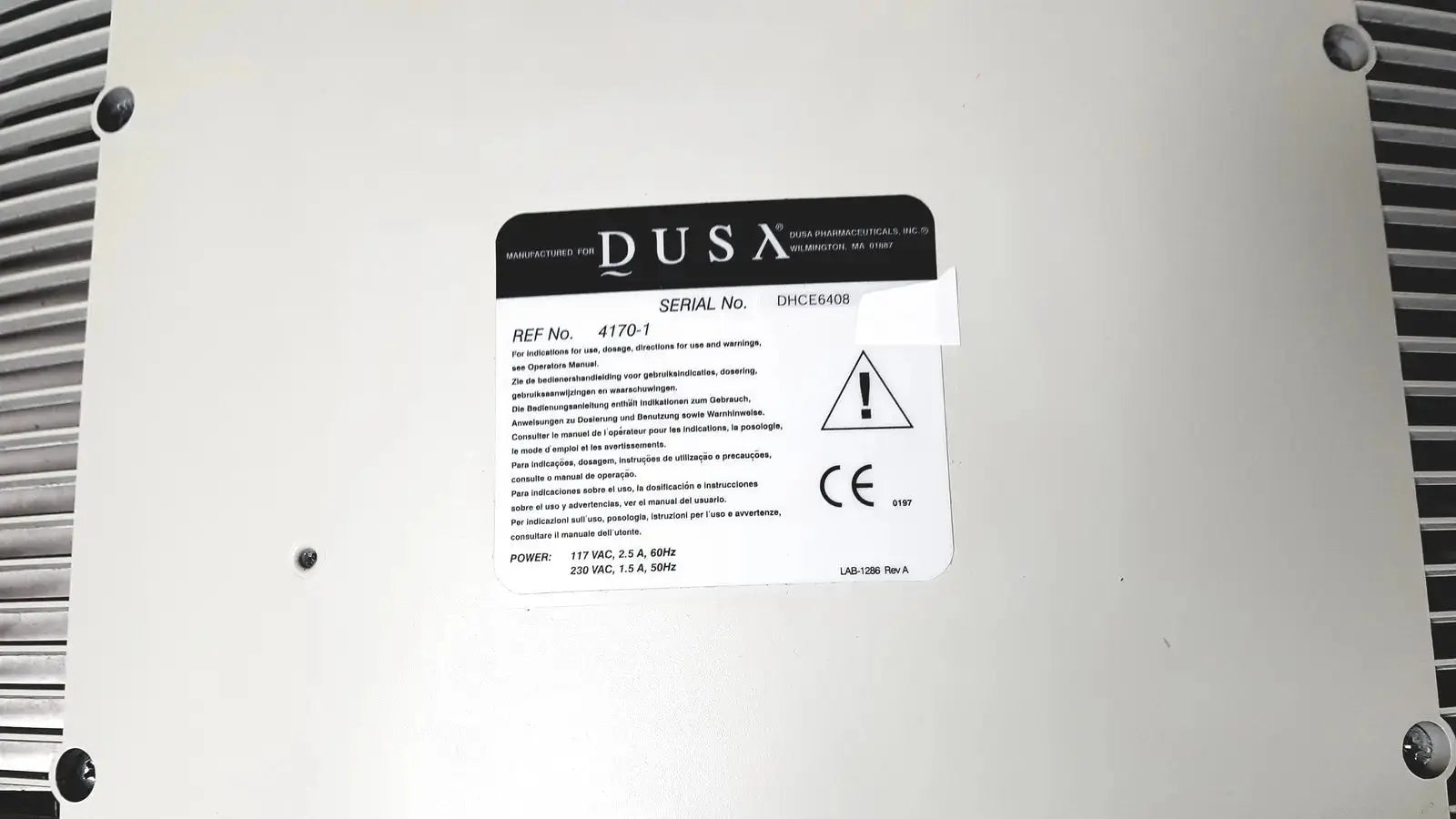 Dusa BLU Blue Light Photodynamic Therapy System 4170-2 Photodynamic Therapy System, as-is (for parts) product photo 12