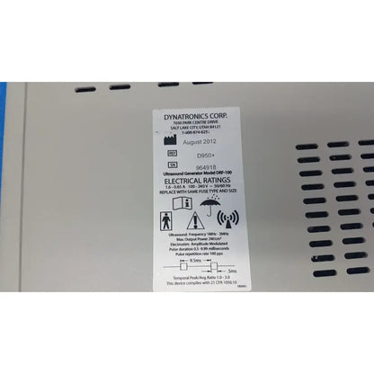 Dynatronics Dynatron Dynatronics 950 Plus Ultrasound System – Therapeutic Medical Device Ultrasound Therapy System, second-hand product photo 3