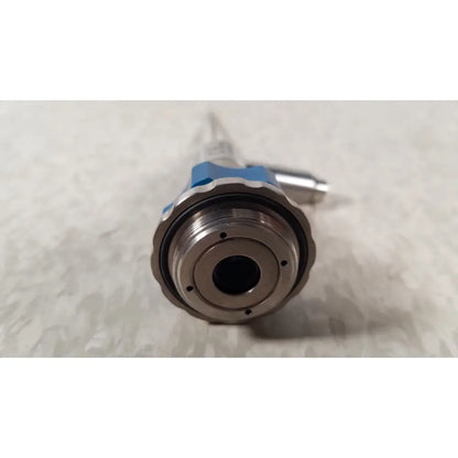 Dyonics 30 degree SN HR 268768 blue and silver industrial sensor with threaded metallic connector for reuse medical applications