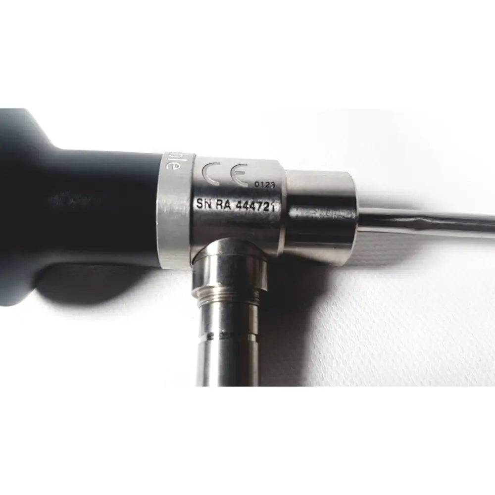 Black-handled dyonics autoclavable arthroscope sinuscope with metallic shaft and engraved serial number for reuse medical use