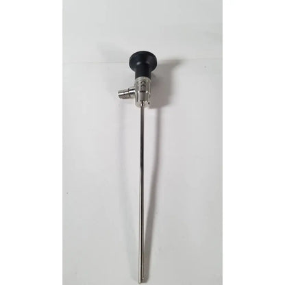 Stainless steel dyonics autoclavable 4mm 70 degree arthroscope with black ergonomic handle and metallic joint
