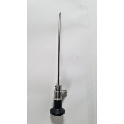 Silver dyonics autoclavable 4mm 70 degree arthroscope with black base and metallic joints for surgical use