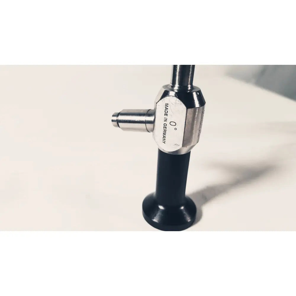 Silver and black dyonics autoclave degree 10mm laparoscope with metallic hexagonal knob marked made in Germany 0 degree