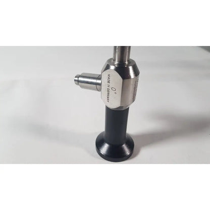 Silver and black metallic dyonics autoclave ref 7207944 0° laparoscope labeled made in germany side view