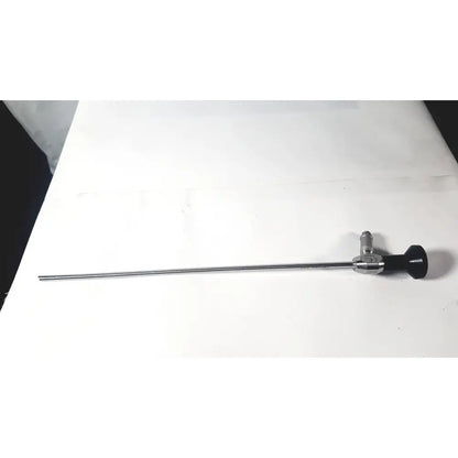 A sleek metallic dyonics autoclave ref 7207952 30° laparoscope with black ergonomic handle and silver shaft