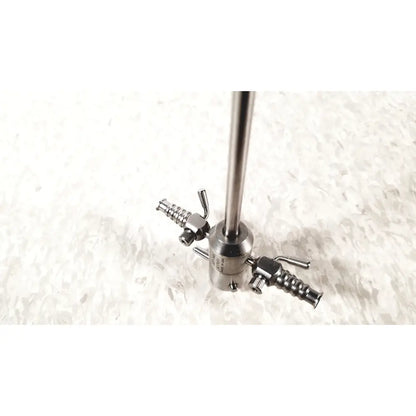 Stainless steel dyonics sheath rotatable surgical instrument with central shaft and two adjustable threaded handles