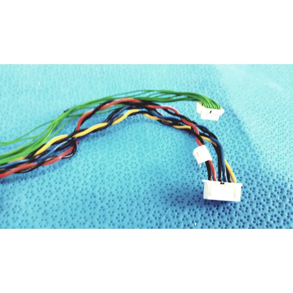 E43843 300v female connectors wire harness cables with multi-colored wires and white plastic connectors lot of 2