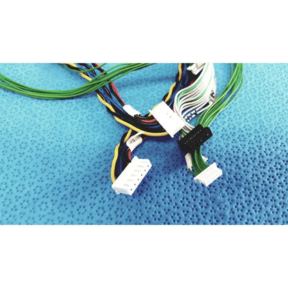 A bundle of multicolored e43843 300v female connectors wire harness cables with white and black connectors lot of 2