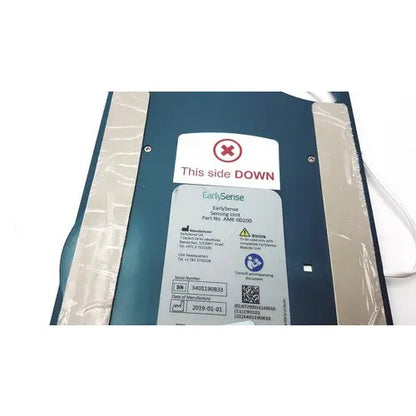 Earlysense ame-00200 sensor ecg monitoring unit with dark teal casing and white label showing model details for reuse medical