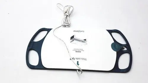 Earlysense ame-00200 sensor featuring a black and white plastic slide with a coiled rope for medical reuse applications