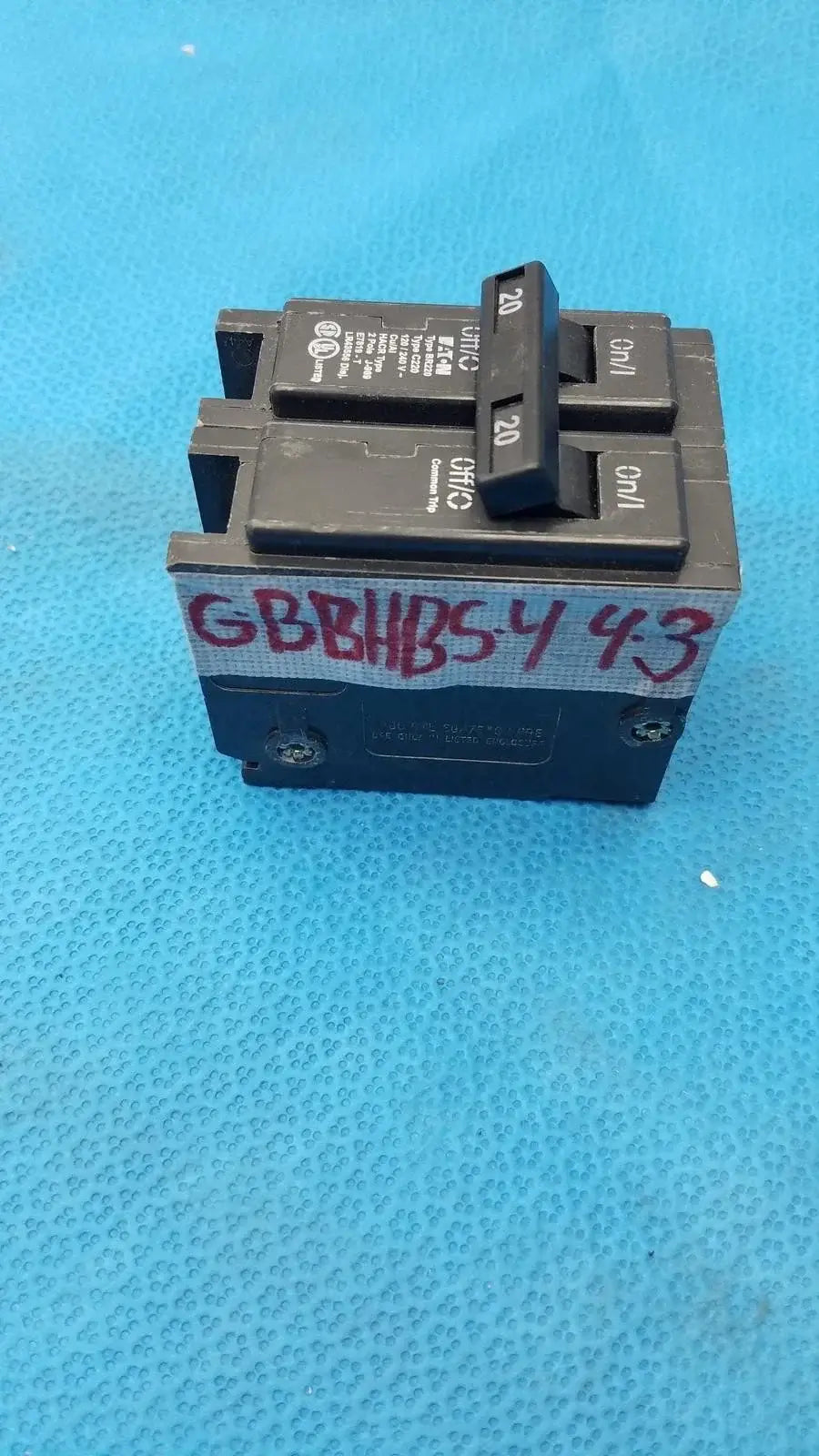 Reuse Medical Eaton BR220 2-Pole Type BR 20 Amp Circuit Breaker Circuit Breakers, as-is (for parts) product photo 12