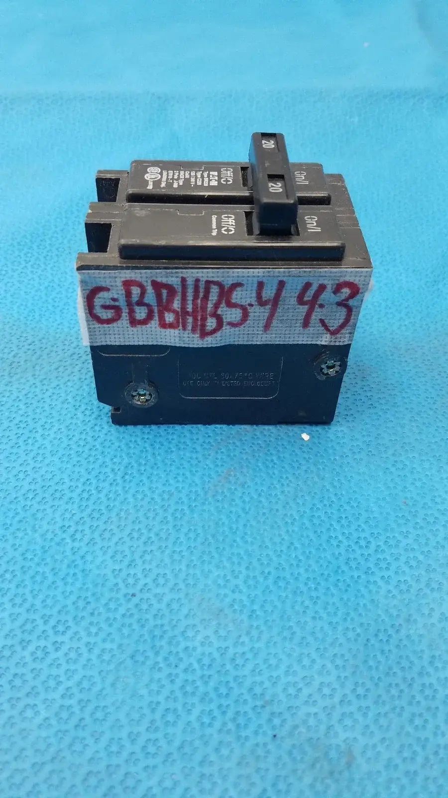 Reuse Medical Eaton BR220 2-Pole Type BR 20 Amp Circuit Breaker Circuit Breakers, as-is (for parts) product photo 1