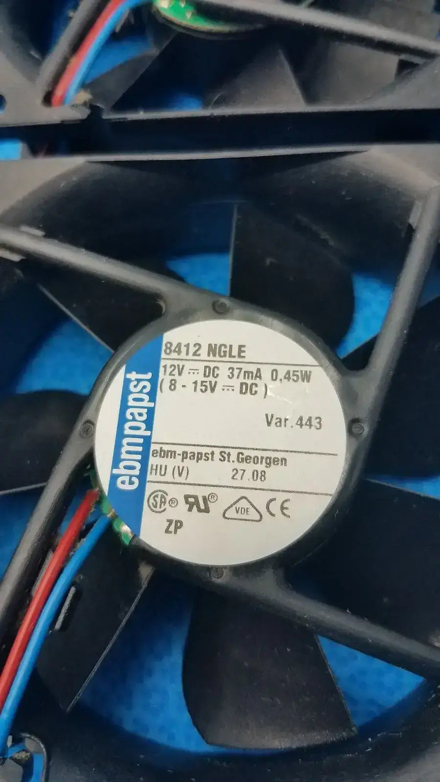 Ebm-papst 8412 NGLE 12V 3.3W 80mm Cooling Fans for PC, Server, Industrial Use DC Cooling Fan, second-hand product photo 3