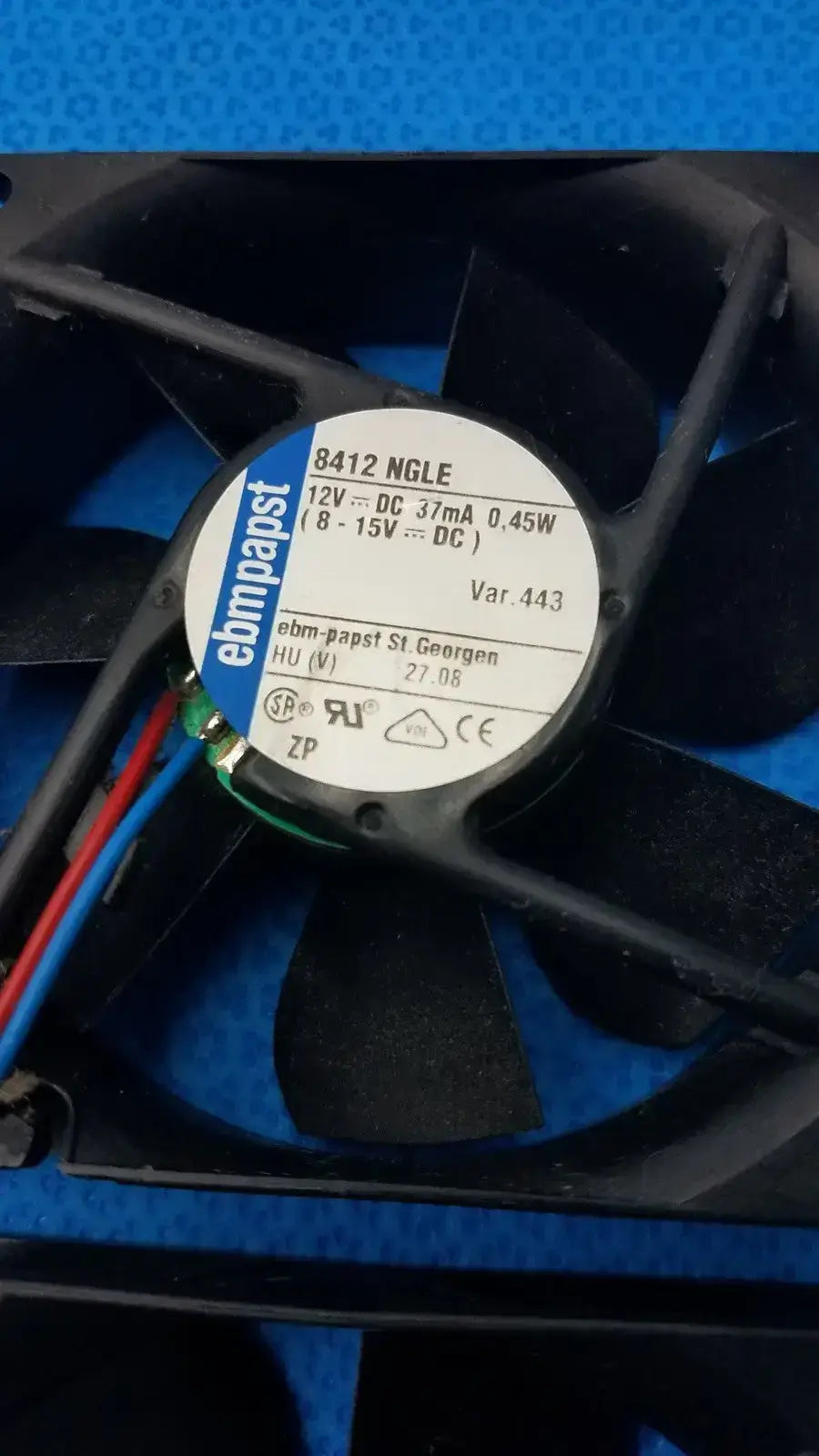 Ebm-papst 8412 NGLE 12V 3.3W 80mm Cooling Fans for PC, Server, Industrial Use DC Cooling Fan, second-hand product photo 2
