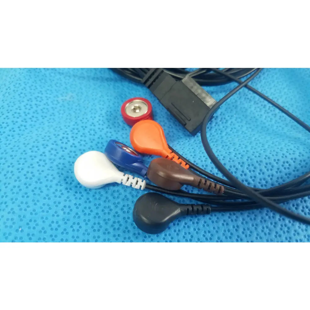 ECG 5-Lead Wire Patient Cable Snap Style Connection Set - ECG 5-lead patient cable set