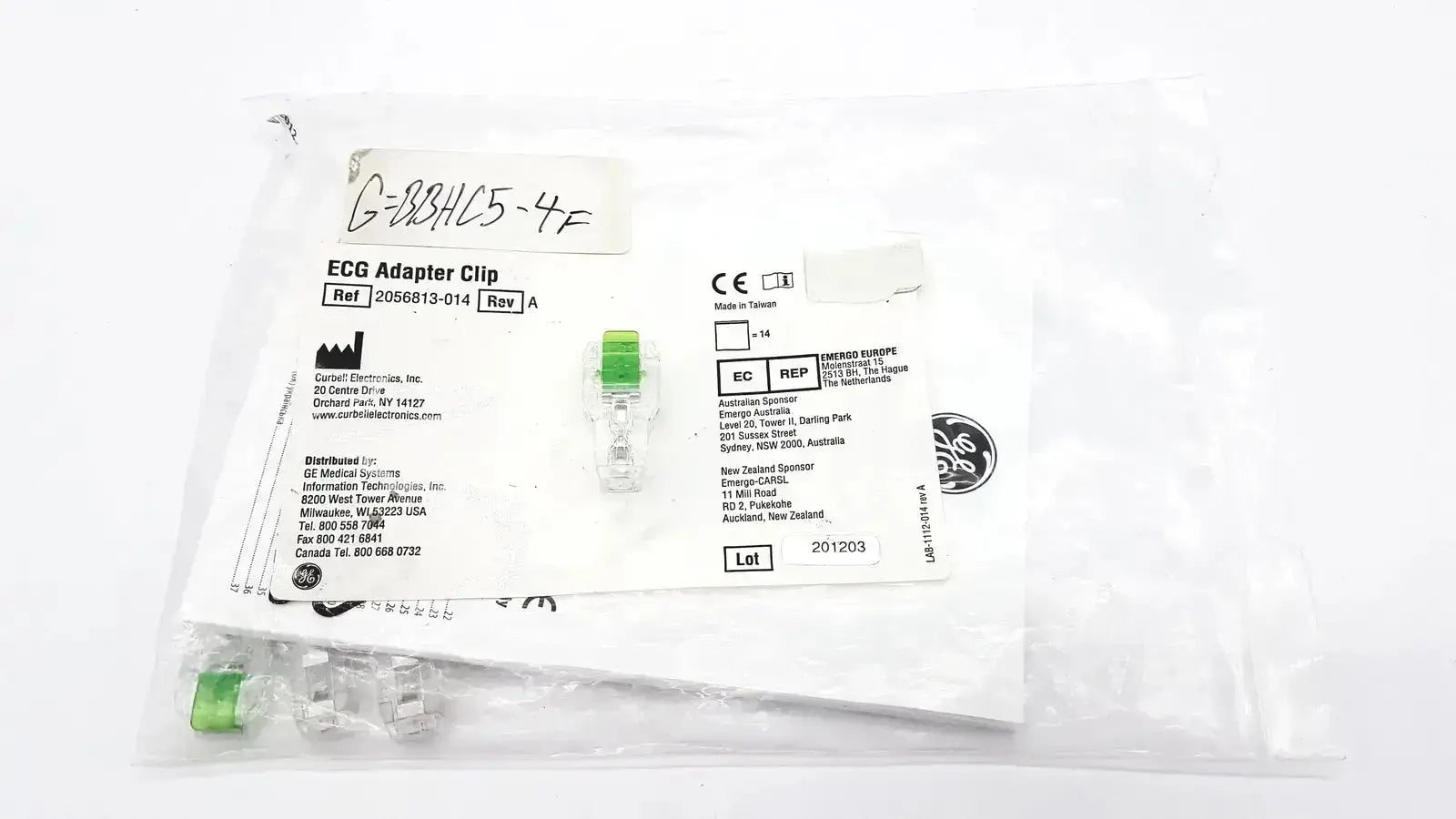 Generic ECG Adapter Clip 2056813-014 Rev A ECG Adapter Clip, second-hand product photo 1