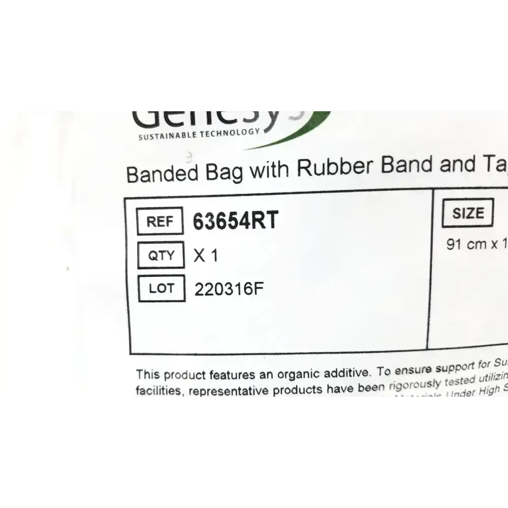 Ecolab Genesy 63654RT Banded Bag With Rubber Band and Tape Banded Bag, second-hand product photo 11