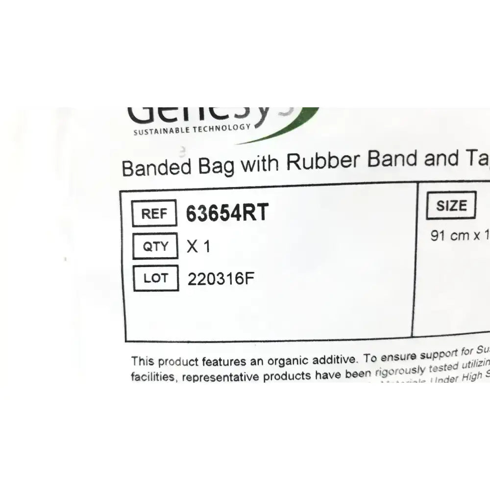 Ecolab Genesy 63654RT Banded Bag With Rubber Band and Tape Banded Bag, second-hand product photo 11