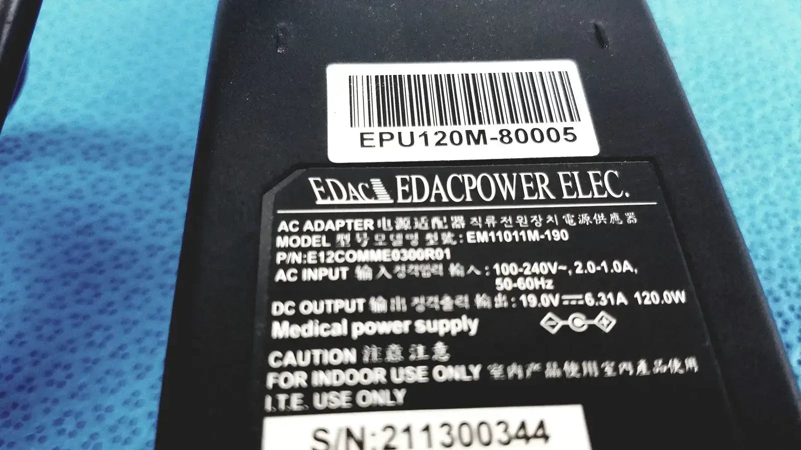 EDACPOWER ELEC EM110111M-190 Adapter Power Supply AC Adapter Power Supply, second-hand product photo 2