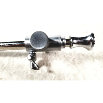 Chrome-finished eder instrument cat OR GSH endoscope with cylindrical body, threaded joint, and ergonomic handle